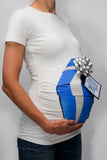 Hanukkah Gift Maternity T-Shirt with Due Date Tag